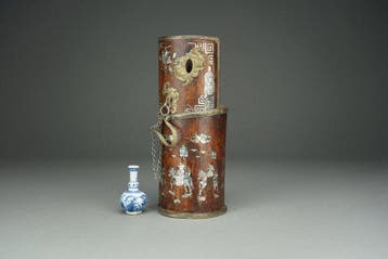 Waterpijp (iu ng) - Hout, Parelmoer, Lak - Vietnam -