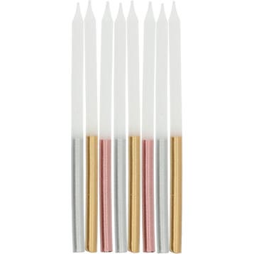 Kaarsen Glamour Metallic 10cm, Verzenden