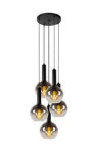 Hanglamp Lucide MARIUS -  - Ø 55 cm - 5xE27 - Zwart, Verzenden, Nieuw