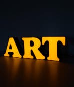 Vintage ARTschild - Reclamebord (3) - Metaal, Plexiglas