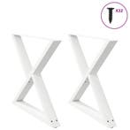 vidaXL Eettafelpoten 2 st 90x(72-73,3) cm staal wit, Verzenden, Nieuw