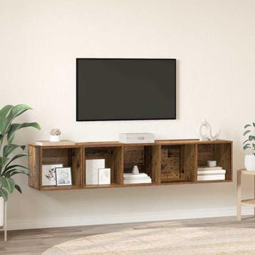 vidaXL TV Kast Set 2 st Oud Hout Bewerkt hout, Verzenden