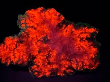 Heldere en verbluffende geode van chalcedoon en calciet.