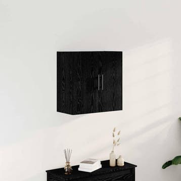 vidaXL Wandkast 60 x 31,5 x 60 cm Bewerkt hout Zwart Eiken, Verzenden