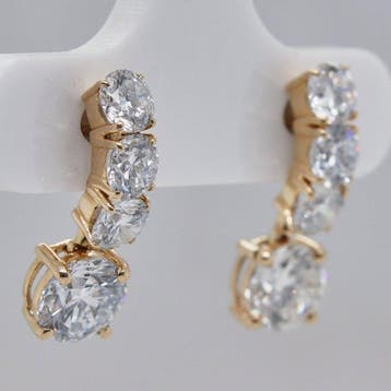 Zonder minimumprijs - Oorbellen - 14 karaat Geel goud -, Bijoux, Sacs & Beauté, Boucles d'oreilles