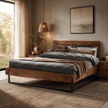 Van Schaik Hugo Eiken Balkenbed - 180 x 200