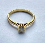 Bague - 18 carats Or jaune Diamant (Naturelle), Bijoux, Sacs & Beauté