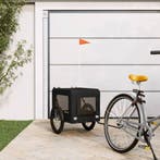 vidaXL Hondenfietstrailer oxford stof en ijzer zwart, Verzenden