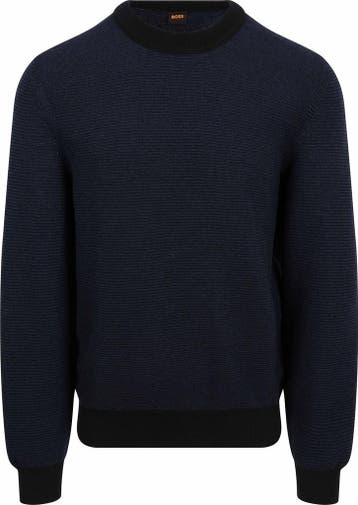 BOSS Trui Aspoki Navy Zwart maat Maat 52/54 (L) Heren, Vêtements | Hommes, Pulls & Vestes, Verzenden