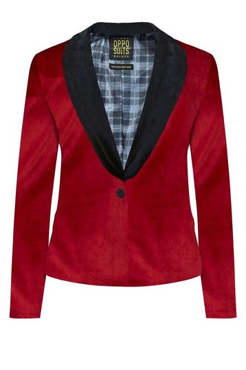 Bordeaux Rode Velvet Blazer Dames OppoSuits, Verzenden, Nieuw