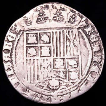 Spanje. Reyes Católicos. Real Ceca de Burgos. Yugo y