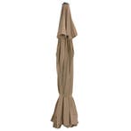 vidaXL Vervangingsdoek voor parasol 515 cm taupe, Verzenden, Nieuw