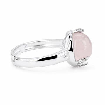 Zonder minimumprijs - Ring Verguld Quartz - Diamant -, Nieuw