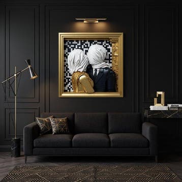 Artxlife - Lego Magritte The Lovers Black&Gold, Nieuw