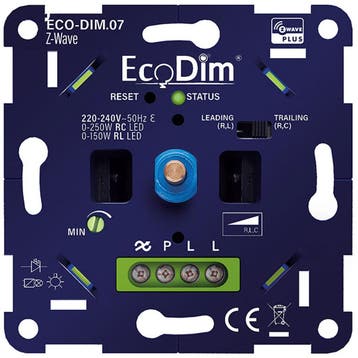 EcoDim Smart LED-dimmer 0–200W WiFi/Z-Wave met meter, Verzenden
