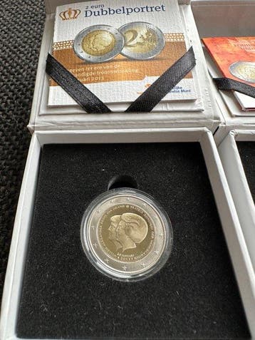 Nederland. 2 Euro 2013/2017 (5 stuks) Proof (Zonder, Postzegels en Munten