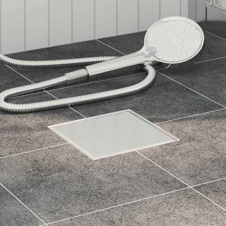 vidaXL 2 in 1 Doucheafvoer Zilver 15 x 15 cm Roestvrij staal, Doe-het-zelf en Bouw, Sanitair, Nieuw, Verzenden