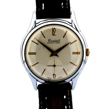 Romont - Mechanical Manual Wind, Ancre 17 Rubis, Swiss Made, Handtassen en Accessoires, Horloges | Heren, Nieuw