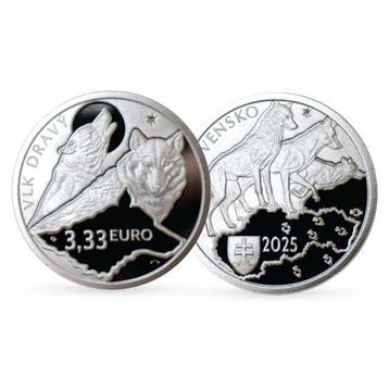Slowakije. 3,33 Euro 2025 3 oz Slovakia Fauna and Flora