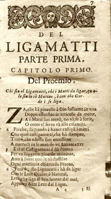 Balbi Domenico. - Il Ligamatti. Prima Edizione. - 1675
