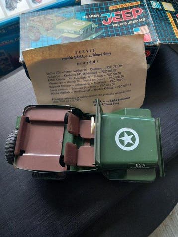 Gama - Blikken speelgoedauto - Willys Jeep MB - 1950-1960 -