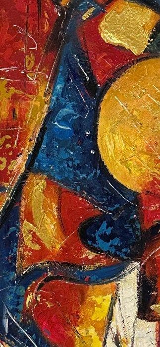 Nguyen Robert (1958) - Éclipse dorée 80 60 cm