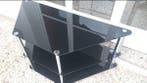 Kabinet - Glas, Roestvrij staal - Hoek-TV-meubel met planken