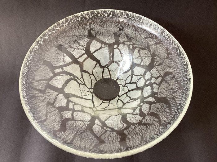 Glasfabriek Leerdam - A.D. Copier - Schaal - Tincraquelé, Antiek en Kunst, Antiek | Glaswerk en Kristal