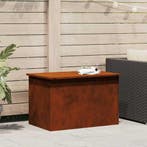 vidaXL Buitopslagdoos Roestig 80 x 50,5 x 50 cm Staal, Verzenden, Nieuw