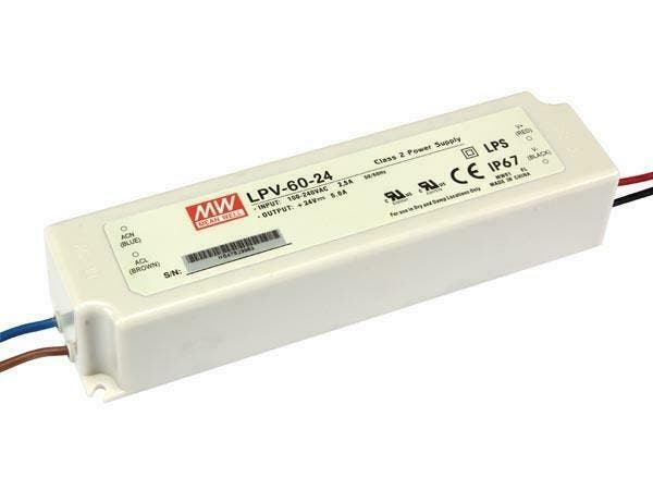 LED driver IP67 transformator 24v 2,5A VDC 60W - 1, Maison & Meubles, Lampes | Autre, Envoi