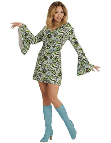 Groovy jaren 70 verkleed jurk hippie disco, Ophalen of Verzenden, Nieuw