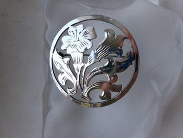 Zilver - Broche - Art Nouveau, Antiek en Kunst