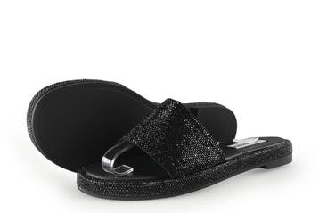 Steve Madden Muiltjes in maat 37½ Zwart, Verzenden, Zwart, Steve Madden, Zo goed als nieuw