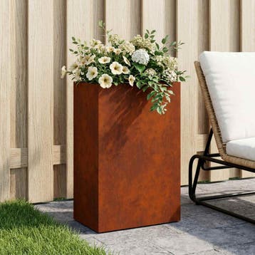 vidaXL Plantenbak Roestkleurig 40 x 30 x 75 cm weervast, Verzenden