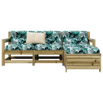 vidaXL 4-delige Loungeset geïmpregneerd grenenhout, Verzenden, Loungeset