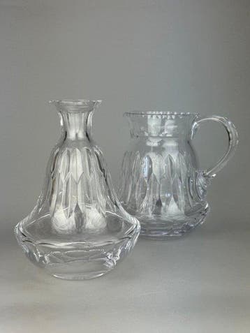 Pichet (2) - Cristallo Molato - Cristal - Carafe et, Antiquités & Art