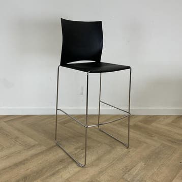 FP collection barkruk H450, zwrt - chroom, Huis en Inrichting, Barkrukken, Gebruikt