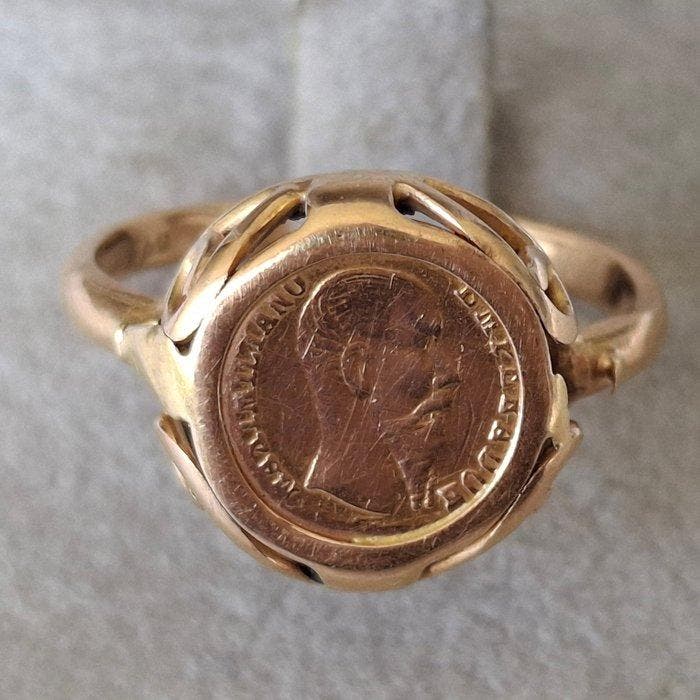 Ring - 18 karaat Geel goud - 1 ring van geelgoud 18k, Bijoux, Sacs & Beauté, Bagues
