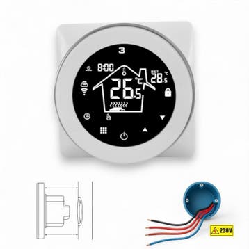 Smart WiFi Inbouw Thermostaat | Touchscreen | Voor C.V.-Inst, Bricolage & Construction, Thermostats, Verzenden