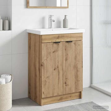 vidaXL Badkamer onder Wastafel Kast Artisanaal eiken, Huis en Inrichting, Verzenden, Nieuw