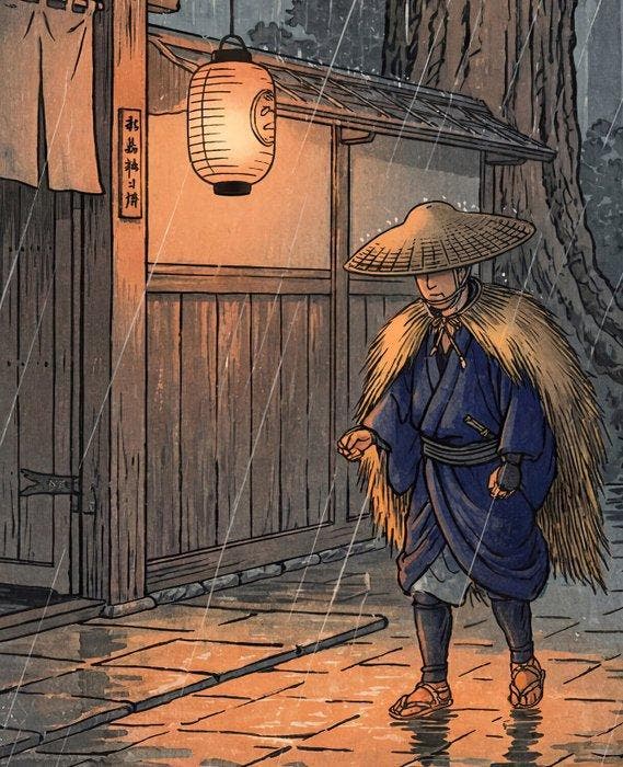 [XL MATTE PAPER] Rainy Night on the Tokaido Road by, Antiek en Kunst, Antiek | Overige Antiek