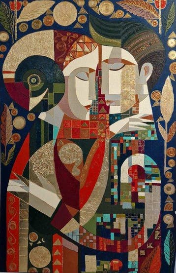 Corina Dinu - Our Golden Hour — 150x90cm