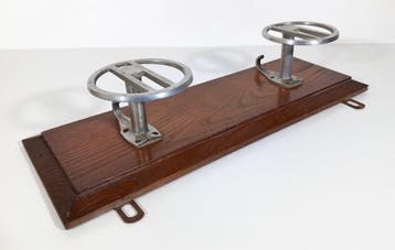 Kapstok - Hout, Aluminium - Ontwerp 1940, Antiek en Kunst