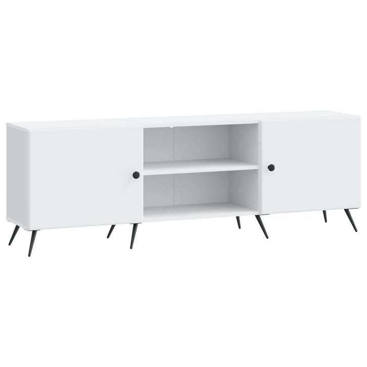vidaXL TV Kast Wit 150 x 31 x 50 cm Bewerkt hout, Maison & Meubles, Armoires | Mobilier de télévision, Envoi