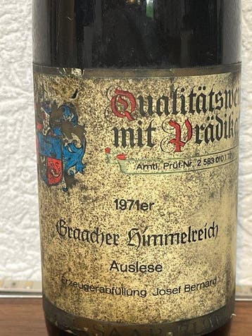 1971 Paul Bergweiler & Söhne Graacher Himmelreich - Moezel, Nieuw