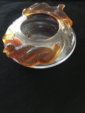Lalique - Marie-Claude Lalique - Vaas - Slangen - Kristal