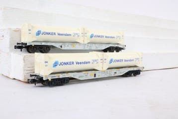 Minitrix N - Ensemble de wagons de marchandises pour trains