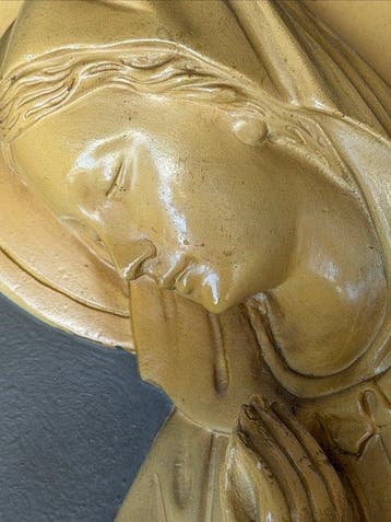 Sculpture, Virgen rezando - 47 cm - Composite, Plâtre - 1920