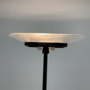 Arteluce Jill A380 vloerlamp, hoogte 195 cm, antraciet / wit, Gebruikt