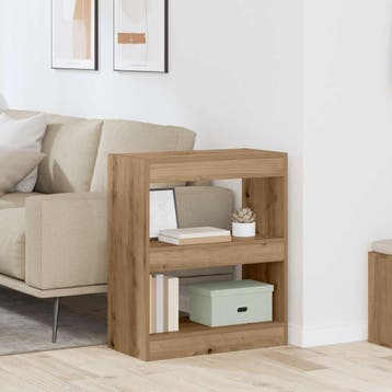 vidaXL Boekenkast 2-laags 60 x 30 x 72 cm Bewerkt hout, Huis en Inrichting, Verzenden, Nieuw